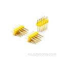 Conector de clavija de 2,0 mm, fila doble, recto, amarillo